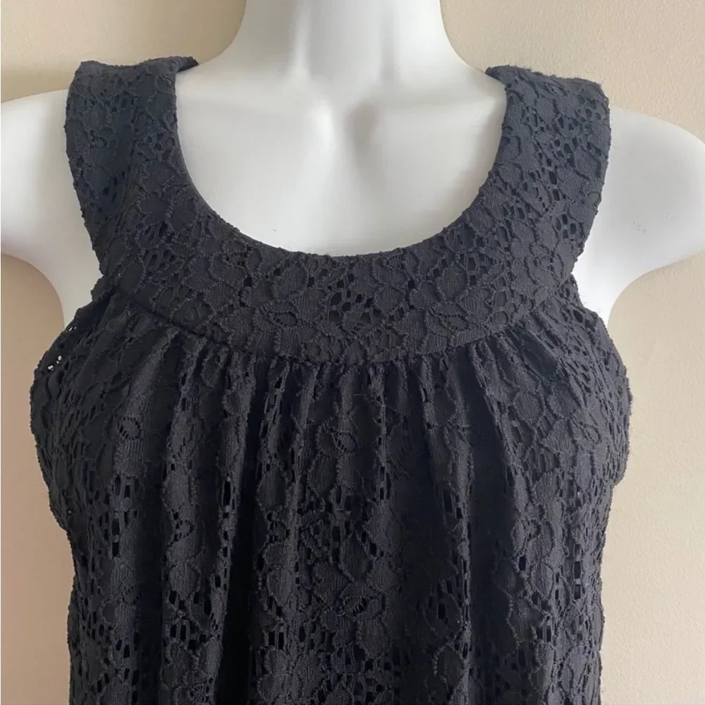 Laundry By Design lacy navy blue swimsuit cover (size m) EUC - Picture 3 of 6